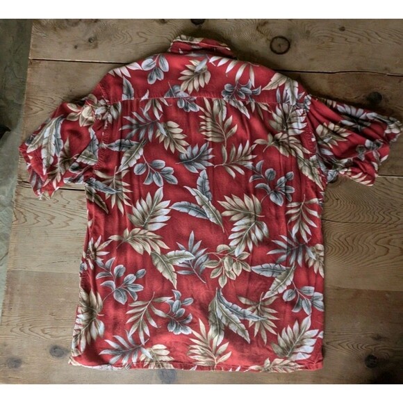 Campia Moda Hawaiian Button Down Shirt Men Large Short Sleeve 100% Rayon Coastal - Picture 15 of 16